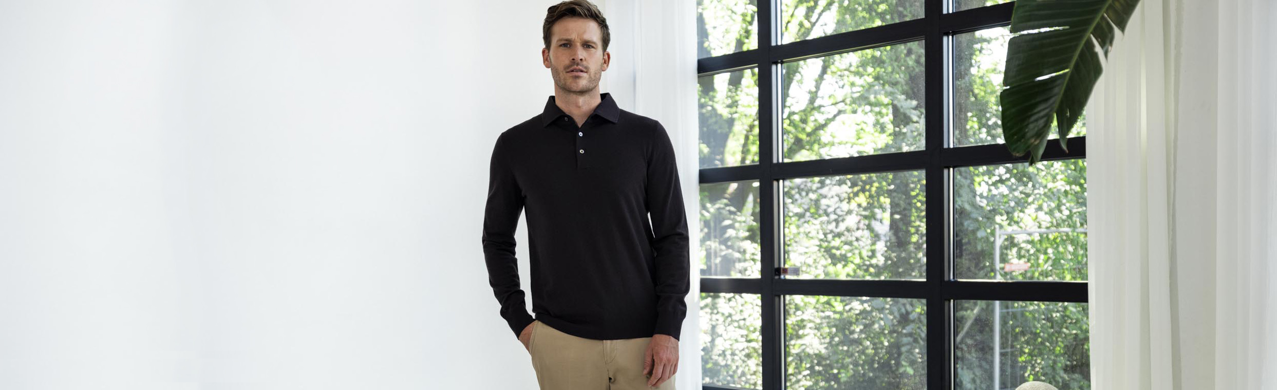 Poloshirts lange mouw online shop Polo heren Schulteherenmode