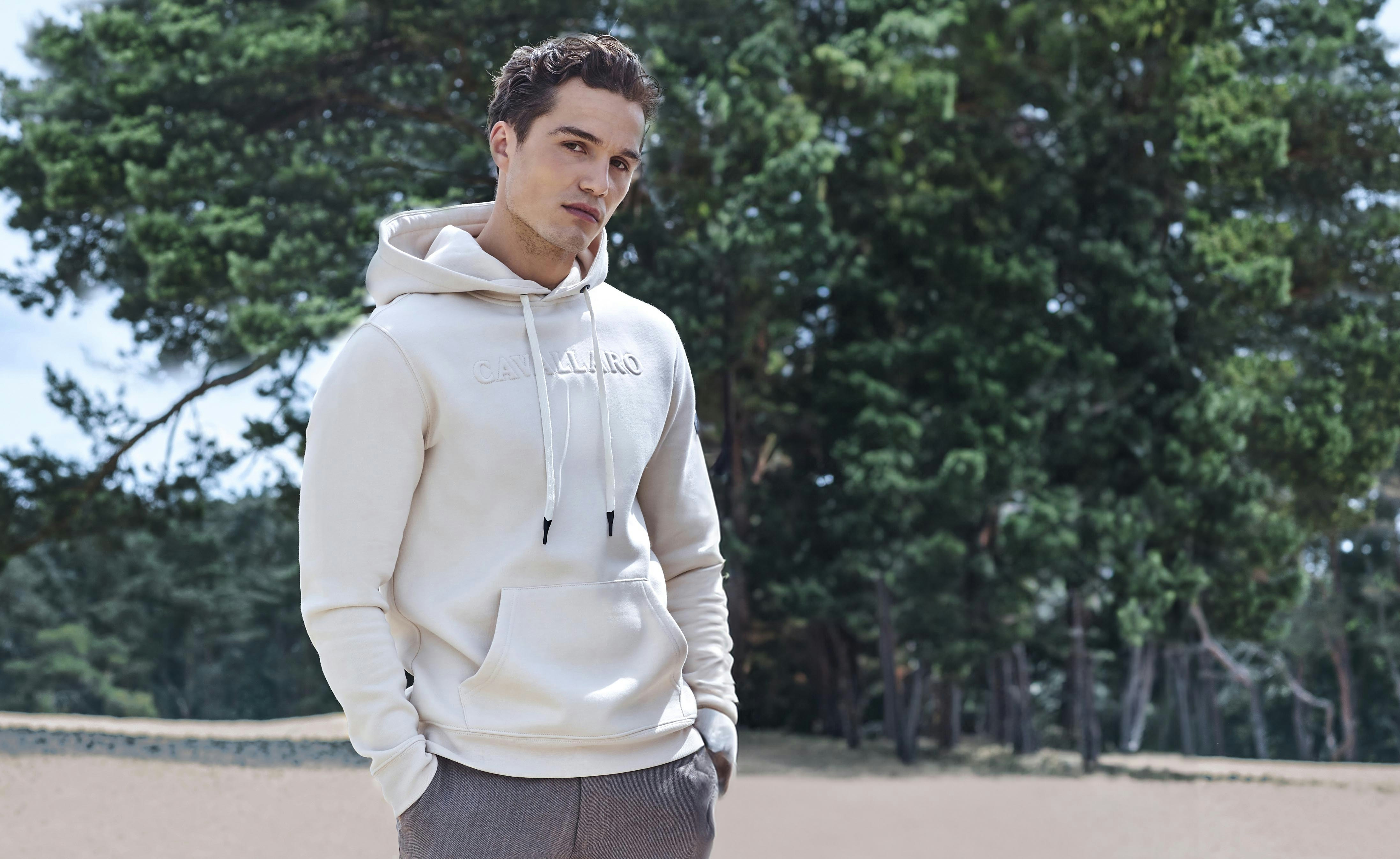 Witte hoodie heren